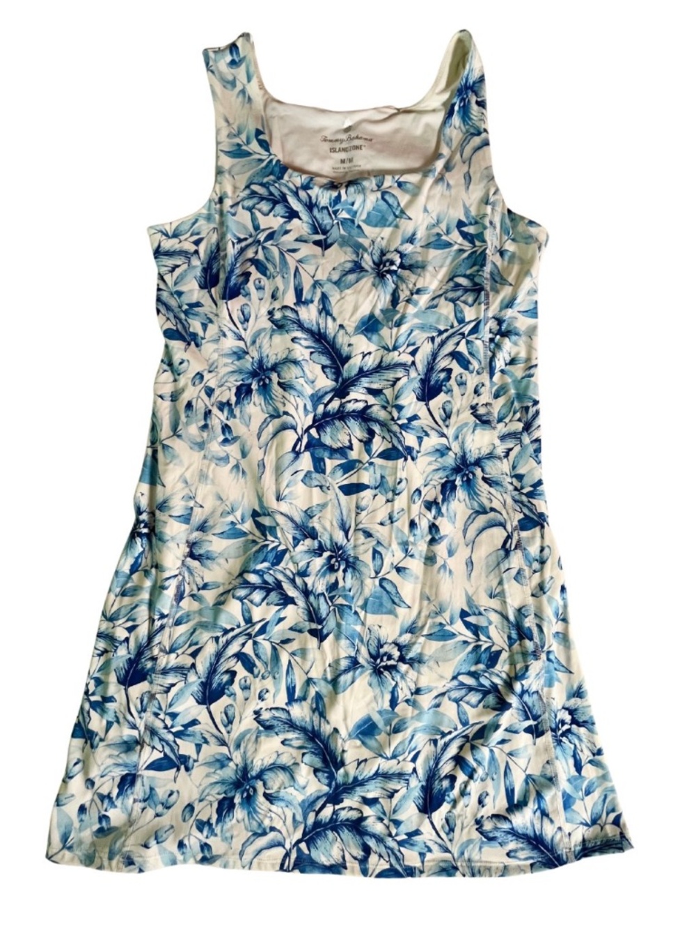 Tommy Bahama Women's Blue Abby Interlock Flora Fresco Mini Dress Skort